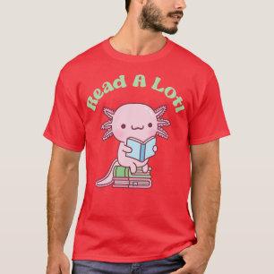 Camiseta Bela Leia Um Lotl Como Um Livro Axolotl Engraçado