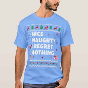 Camiseta Bela Lista Maldita Design de Natal Engraçado Reger