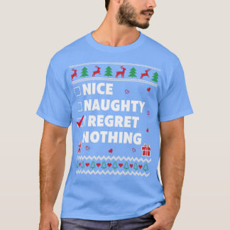 Camiseta Bela Lista Maldita Design de Natal Engraçado Reger