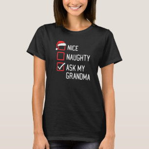 Camiseta Bela Lista Maldita Pergunte A Minha Avó Natal