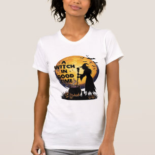 Camiseta Bela Lua de Halloween do Caldeirão de Boa Hora da