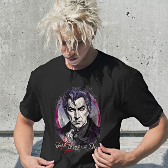 Camiseta Bela Lugosi é Morto - Arte retrógrada refinada (Criador carregado)