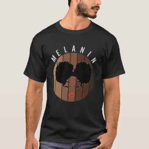 Camiseta Bela Melanina no Estilo de Cabelo Pom Afro Pom Pre