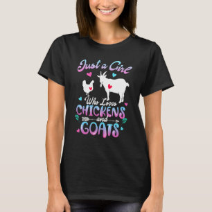 Camiseta Bela Menina Que Ama Galinha Gosta Farmer G