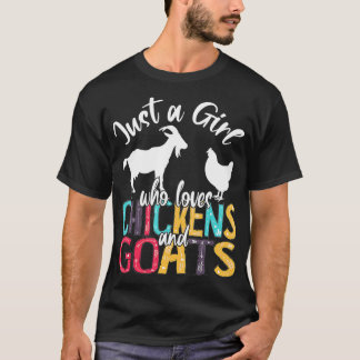 Camiseta Bela Menina Que Ama Galinha Gosta Farmer G
