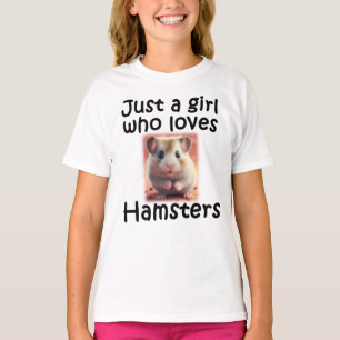 Camiseta Bela Menina Que Ama Hamsters Hammie Animal