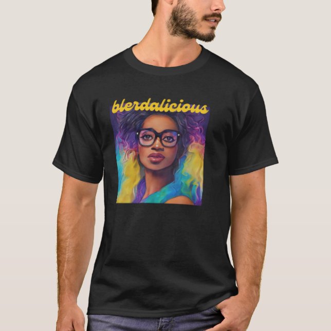Camiseta Bela Mulher Linda E Belga Em Óculos Com Geleia (Frente)