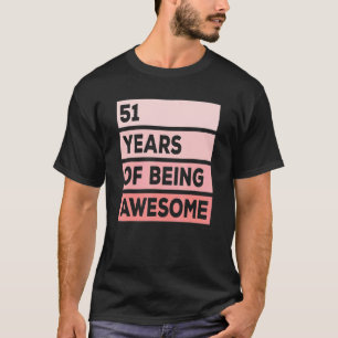 Camiseta Bela Noite De 51 Anos De Estar Incrível 51 ruas, R