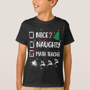 Camiseta Bela Noite De Professora De Matemática De Natal Pa