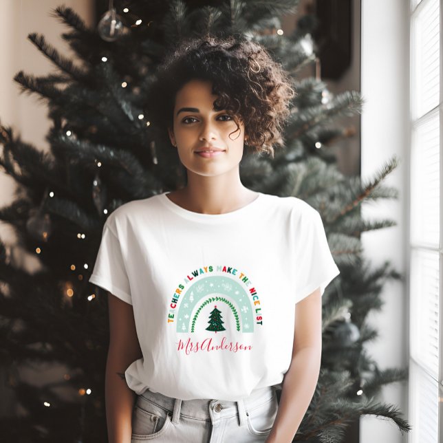 Camiseta Bela oferta de arco-íris de Natal (Criador carregado)