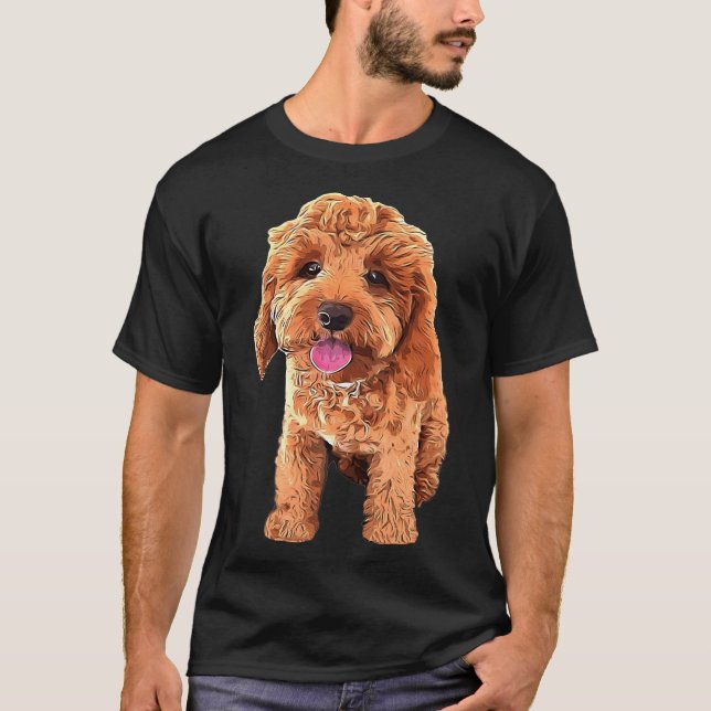 Camiseta Bela Ouro de Cockapoo Cavapoo (Frente)