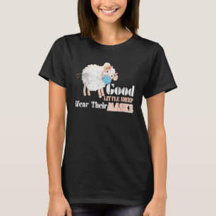 Camiseta Bela Ovelha Veste Sua Ovelha Máscara Vestindo Fa