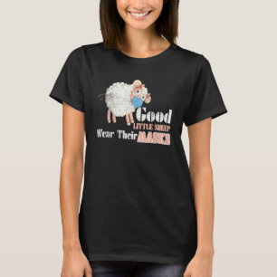Camiseta Bela Ovelha Veste Sua Ovelha Máscara Vestindo Fa