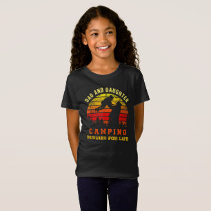 Camiseta Bela Pai Filha acampando parceiro de arte de palav