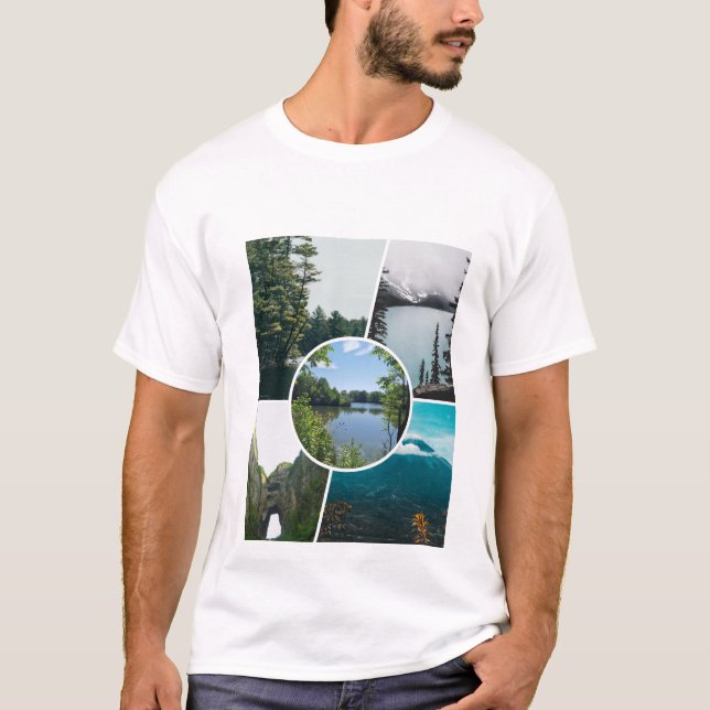 Camiseta Bela paisagem de praias  (Frente)