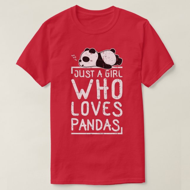 Camiseta Bela Panda Apenas Uma Menina Que Ama Pandas (8) (Frente do Design)