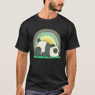 Camiseta Bela Panda Penta Animais Selvagens Com Sono Panda 