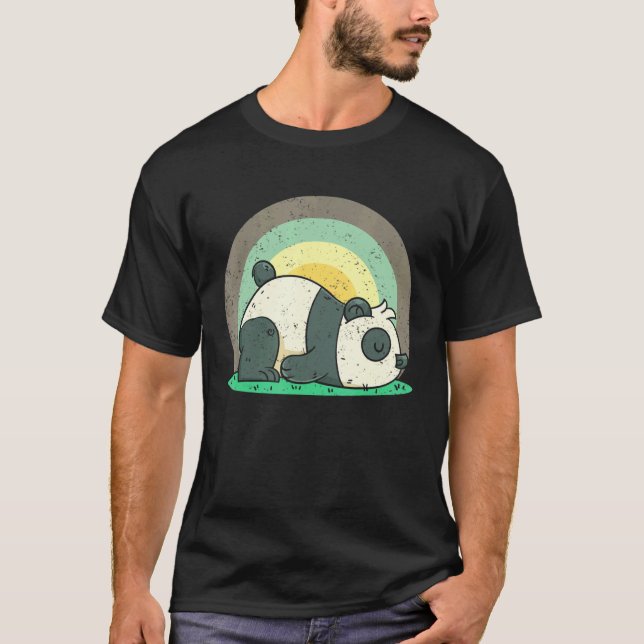 Camiseta Bela Panda Penta Animais Selvagens Com Sono Panda  (Frente)