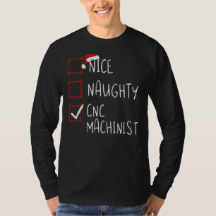 Camiseta Bela Papais noeis Da Lista De Natal Machinista Cnc