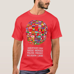 Camiseta Bela PAZ em todo o mundo contra o racismo 1