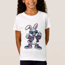 Bela peça de cartoon Cony Rabbit Tee para Amantes 