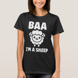 Camiseta Bela pequena ovelha cita animais simples baa i m a