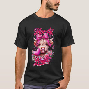 Camiseta Bela pequena 'vaca das Terras Altas' Sassy 'Moo dy