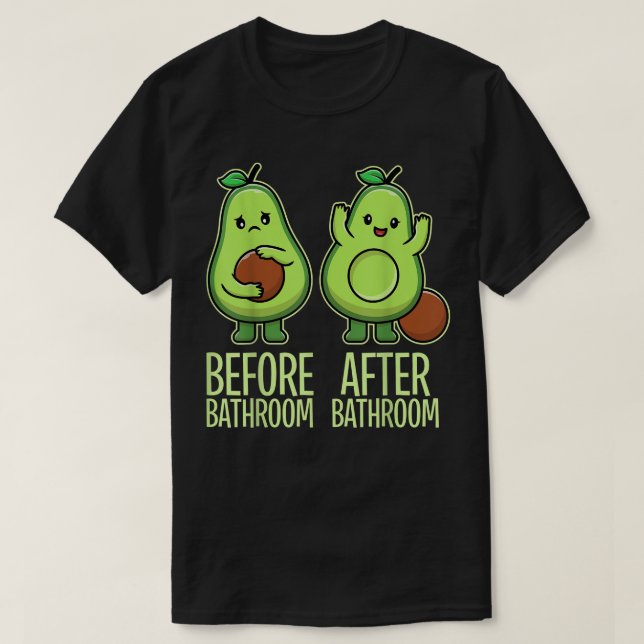 Camiseta Bela Pooping Avocado Para Homens, Vegan, Poop 28 (Frente do Design)