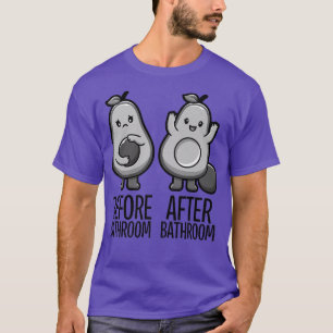 Camiseta Bela Pooping Avocado Para Homens, Vegan, Poop 28