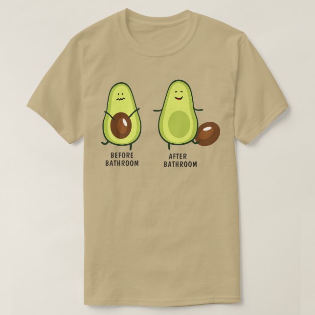 Camiseta Bela Pooping Avocado Para Homens, Vegan, Poop 28 (Frente do Design)