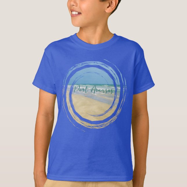 Camiseta Bela praia de Port Aransas Texas Kids (Frente)