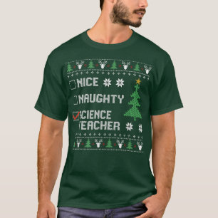 Camiseta Bela Professora De Ciências, Feia, Suor De Natal