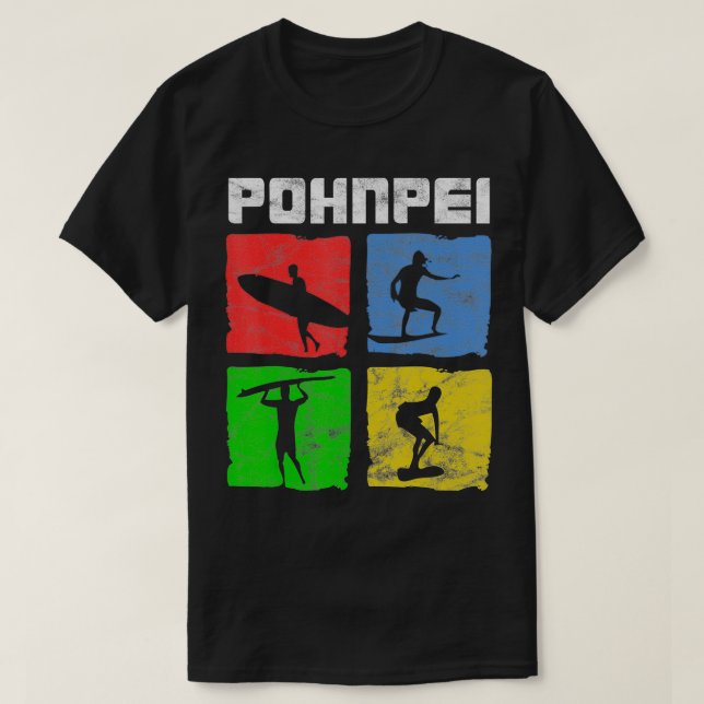 Camiseta Bela surfe de Pohnpei (Frente do Design)