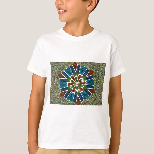 Camiseta Bela Tendência Têxtil Asiático Design Impressão (Frente)
