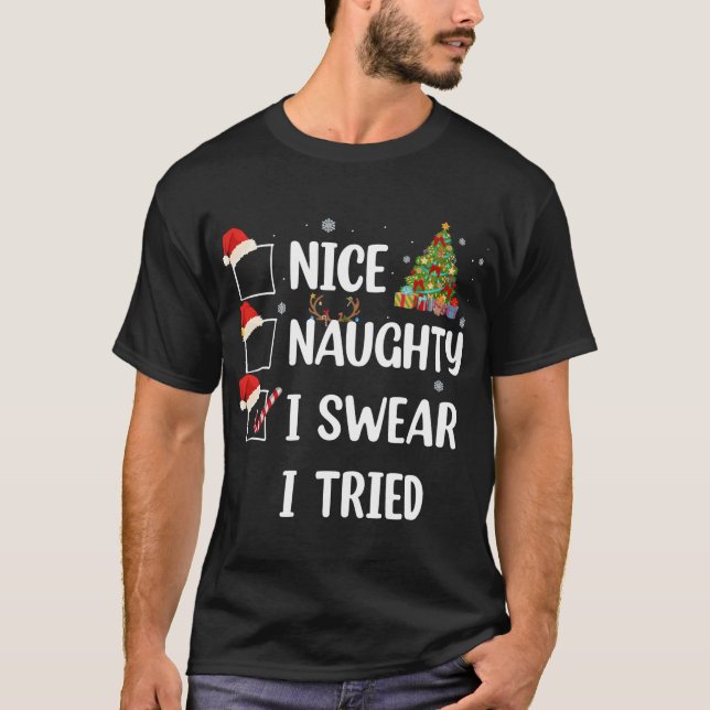 Camiseta Bela travessura, Eu Julgava Árvore De Natal Engraç (Frente)