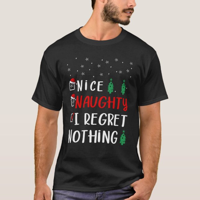 Camiseta Bela travessura Eu Me Arrependo Nada Papai noel Na (Frente)