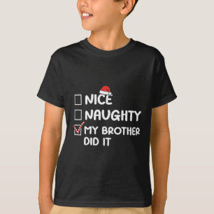 Camiseta Bela Vadia Meu Irmão Fez Isso Lista De Natal Fami