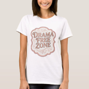 Camiseta Bela Zona de Drama Livre Rosa Moderno Design