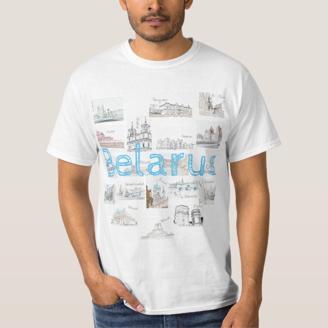 Camiseta Belarus Minsk Brest Architecture T-Shirt / Topo (Frente)