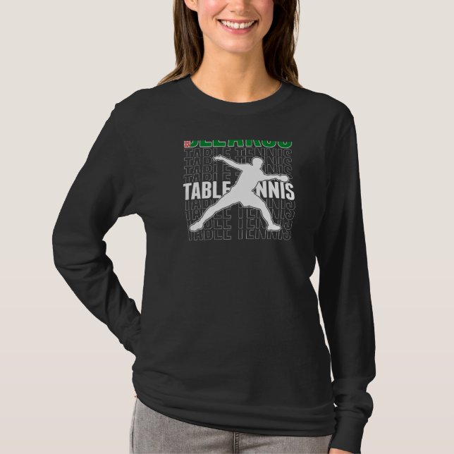 Camiseta Belarus Ping Pong - Tênis de Mesa bielorrusso (Frente)