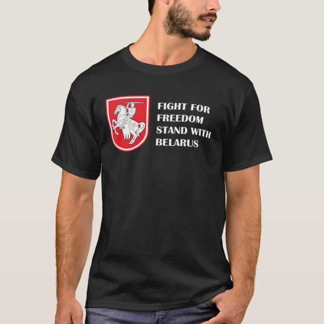 Camiseta Belarus support 2020 freedom National Symbol of Re (Frente)