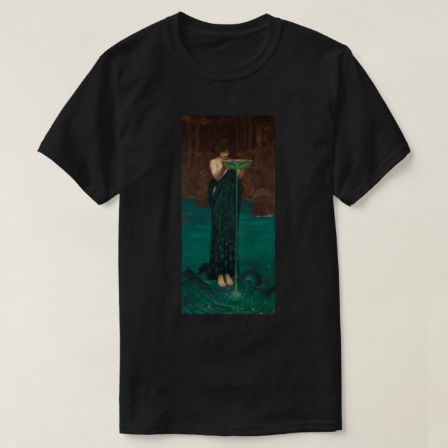 Camiseta Belas artes do Waterhouse de Circe Invidiosa (Frente do Design)