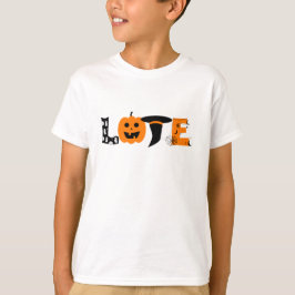 Camiseta belas cartas de amor de halloween design