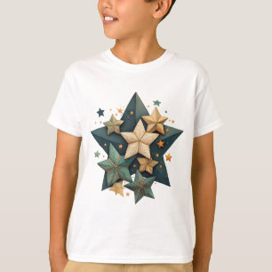 Camiseta Belas Estrelas de Madeira – Estrela Decorativa Rús