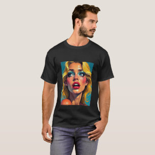 Camiseta Belas Imagens Gráficas de Vinho, Mulheres e Música