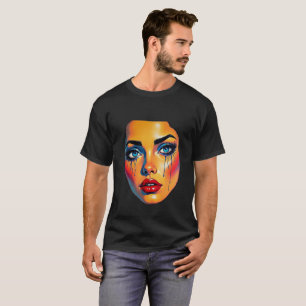 Camiseta Belas Imagens Gráficas de Vinho, Mulheres e Música