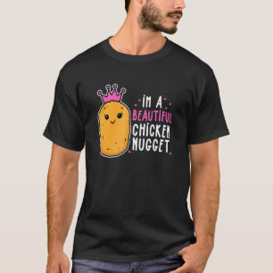 Camiseta Belas mulheres homens crianças nuggets de frango