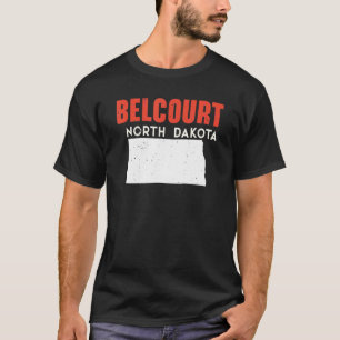 Camiseta Belcourt North Dakota EUA State America Viagem