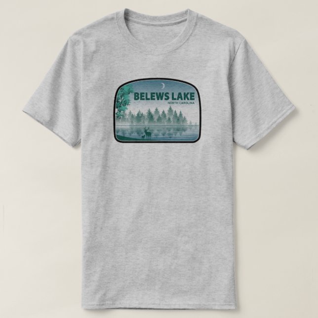 Camiseta Belews Lake North Carolina Deer (Frente do Design)