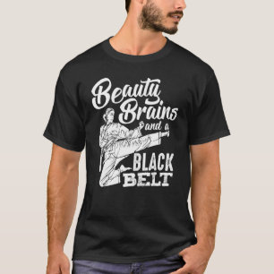 Camiseta Beleza Cérebro Negro Cargueiro Marcial Taekwondo B